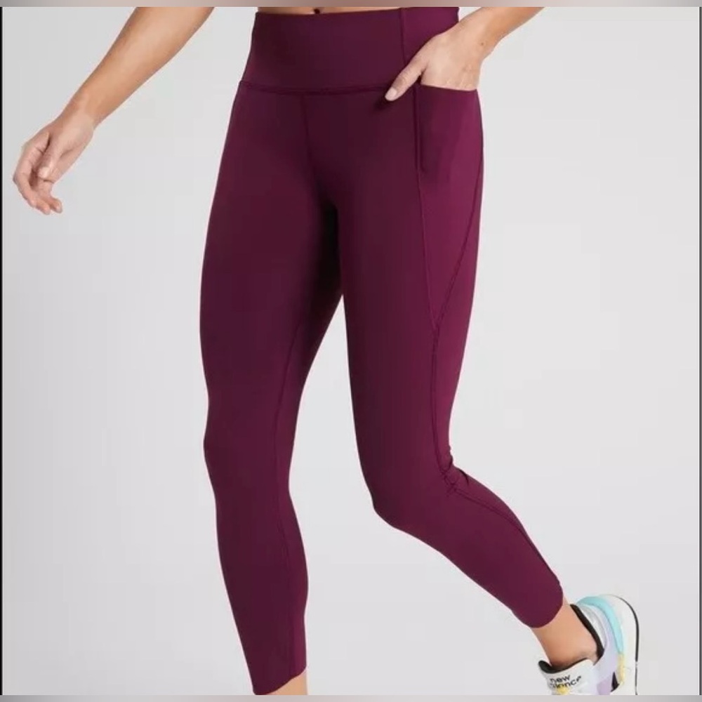 ATHLETA VELOCITY STASH POCKET 7/8 TIGHTS Sz S